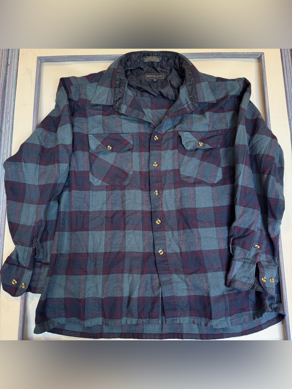 Woodland Flannel Blue & Red Overcoat